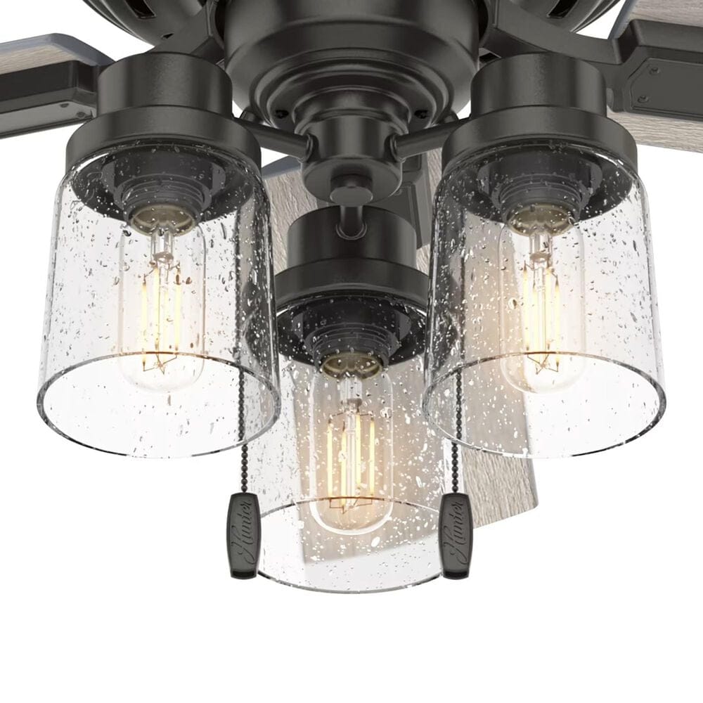 Hunter Hartland 44&quot; Ceiling Fan with LED Lights in Noble Bronze, , large
