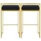 Lumisource Fuji Stackable Counter Stool with Black Velvet Cushion in Gold (Set of 2), , large