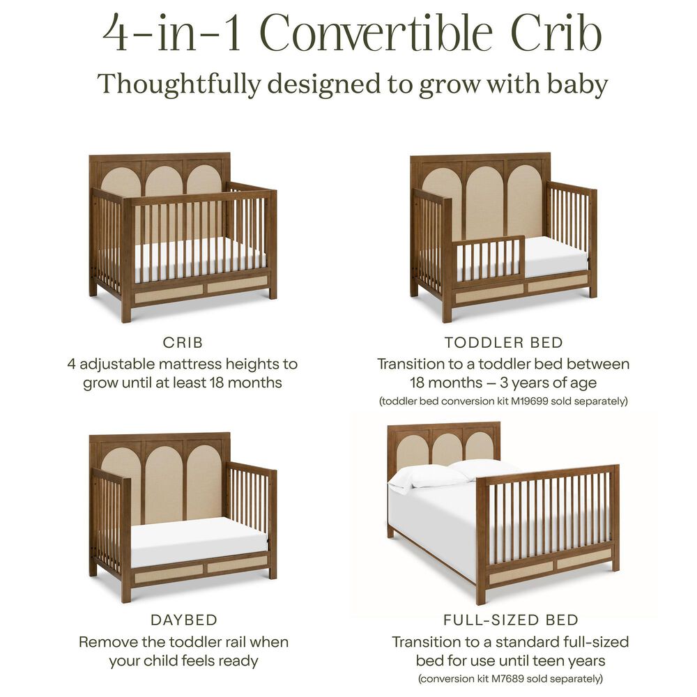 DaVinci Eloise 4-in-1 Convertible Crib in Natural Walnut, , large