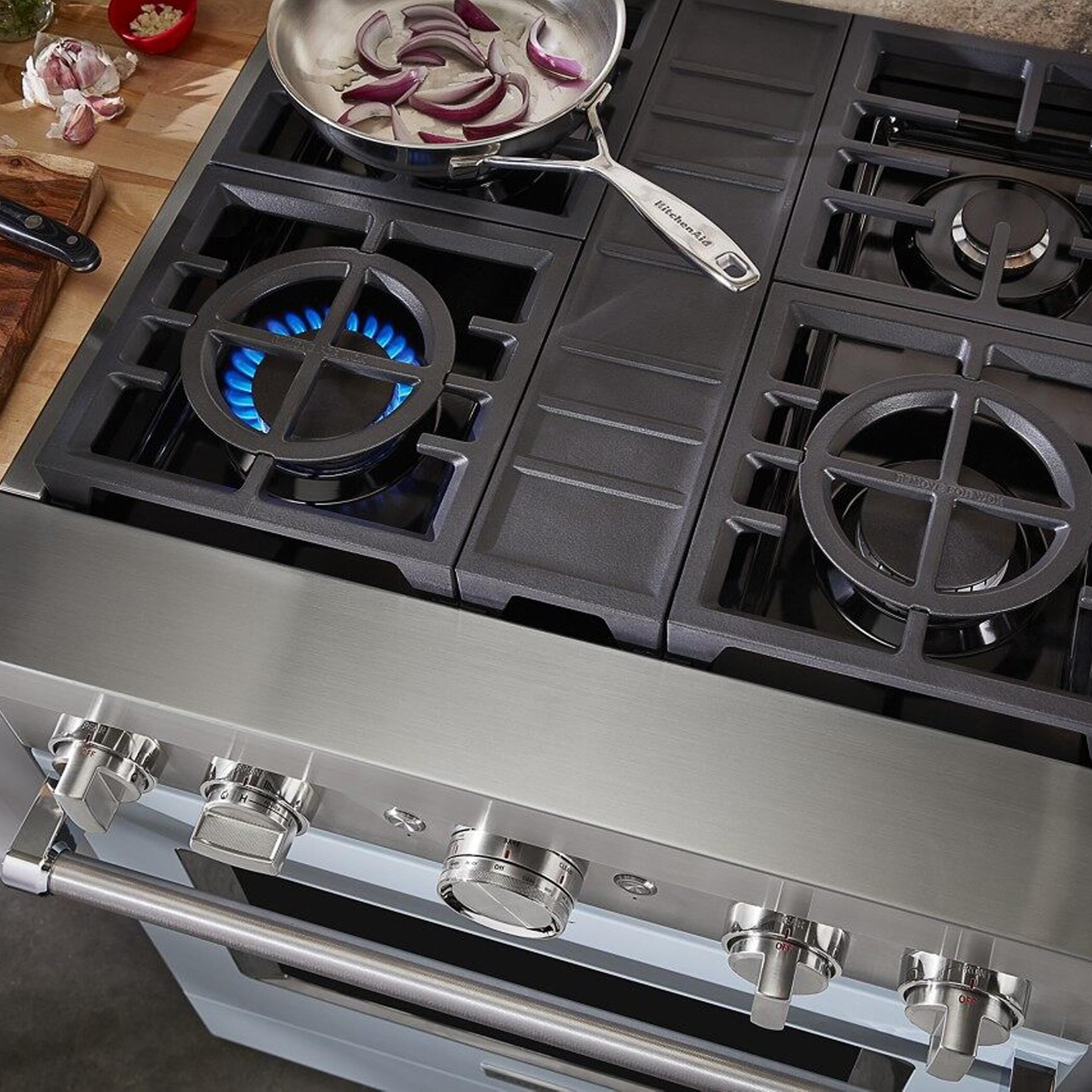 Kitchenaid misty blue range on sale