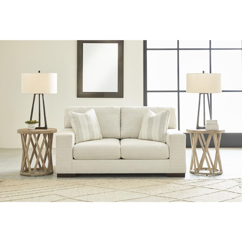 Ashley Maggie Stationary Sofa and Loveseat Set in Birch, , large
