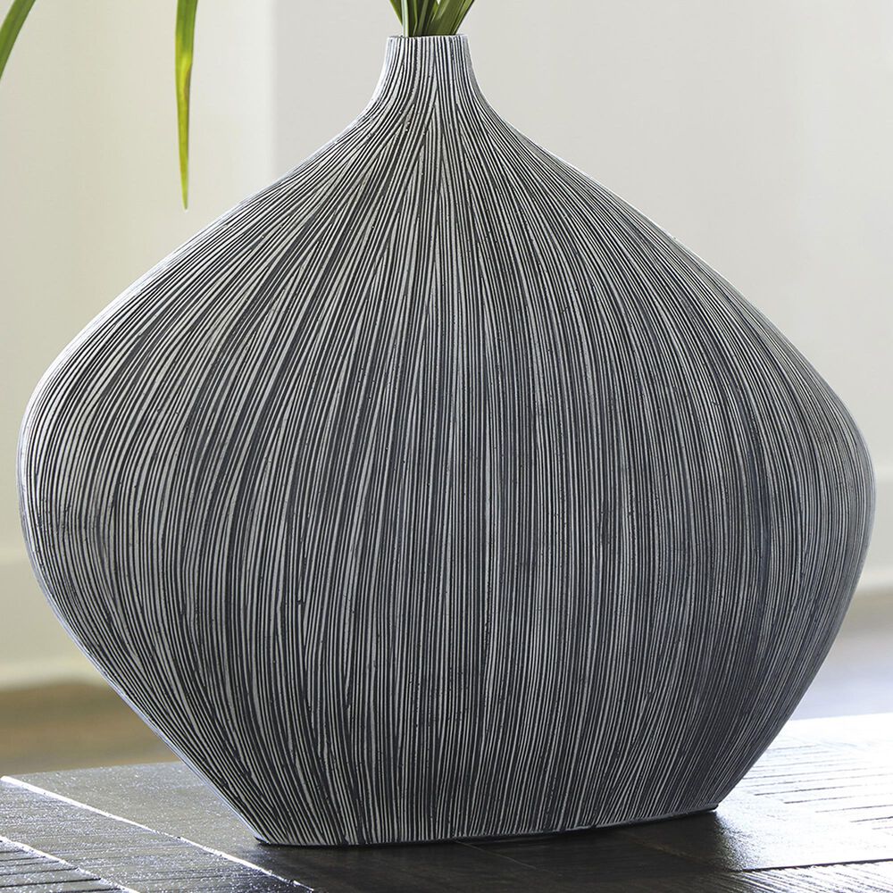 Ashley Donya 13&quot; Vase in Antiqued Black, , large
