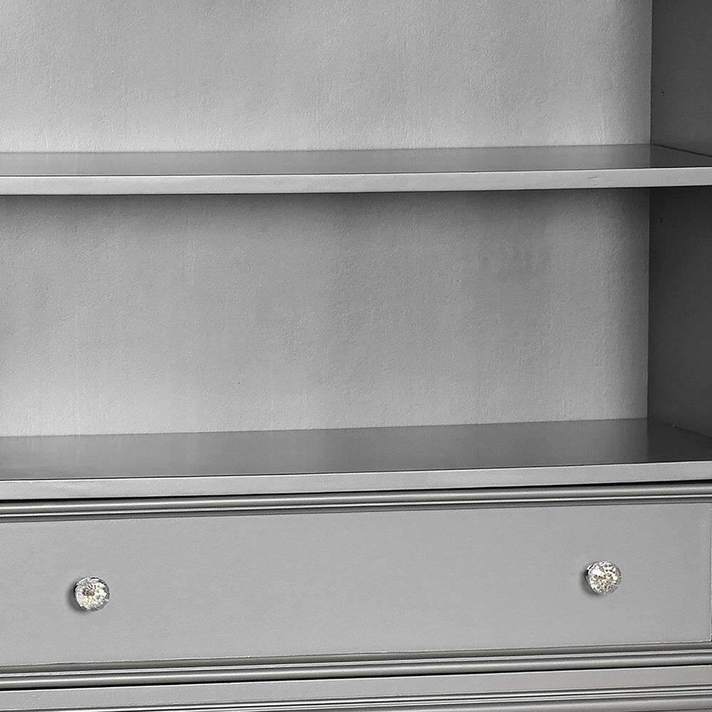 Suite Bebe Adelina 3-Shelf Bookcase in Metallic Gray, , large