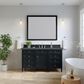 James Martin Vanities Brittany 60" Single Bathroom Vanity in Black Onyx with 3 cm Parisien Bleu Quartz Top and Rectangular Sink, , large
