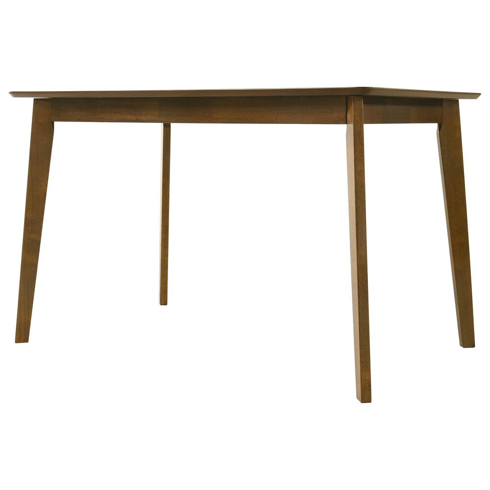 Armen Living Amaris 5-Piece Rectangular Dining Set with Sand Upholstery in Walnut, , large