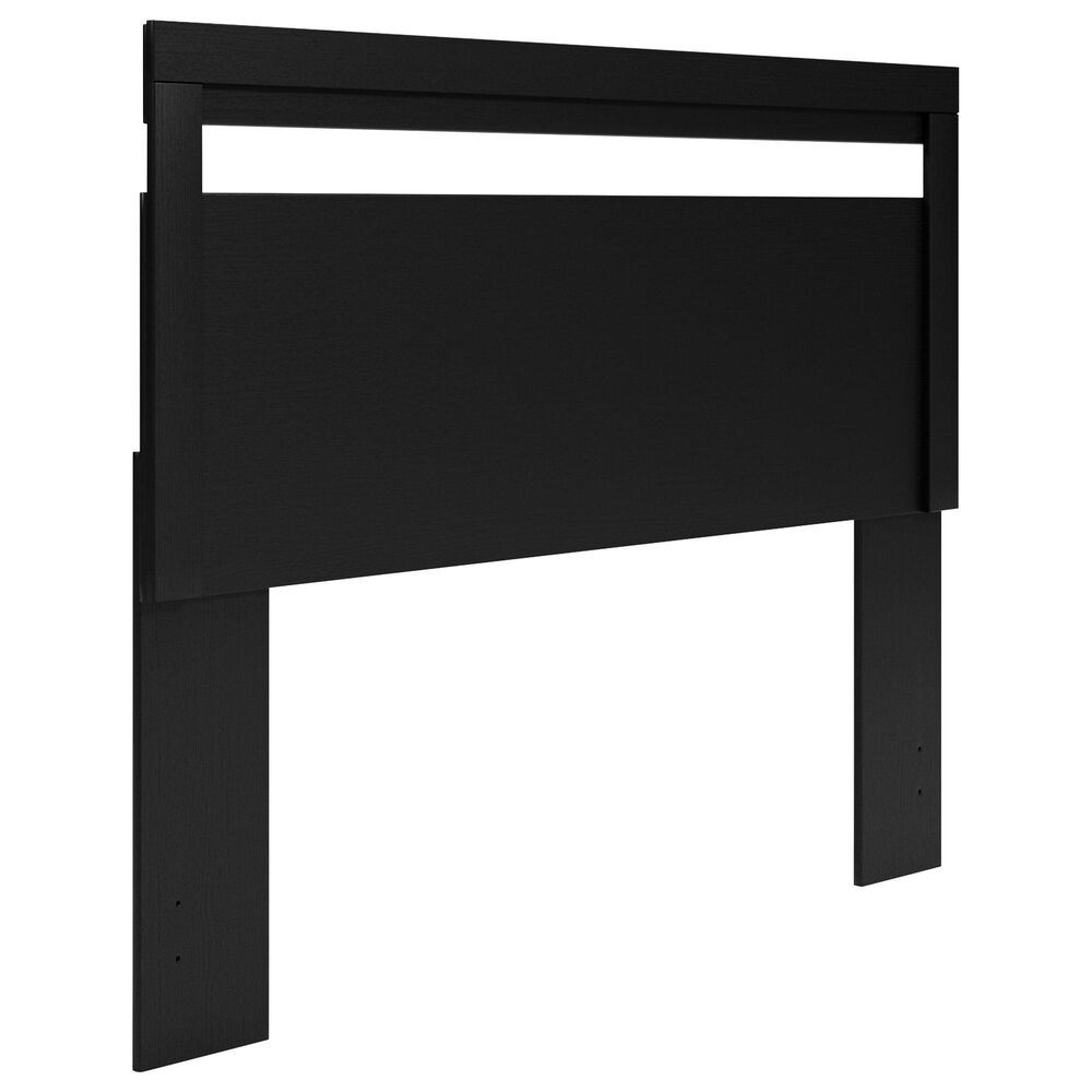 Signature Design by Ashley Finch Queen Panel Headboard in Black, , large