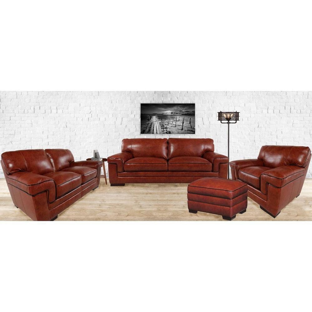 Sienna Designs Macco Leather Arm Chair in Chestnut, , large