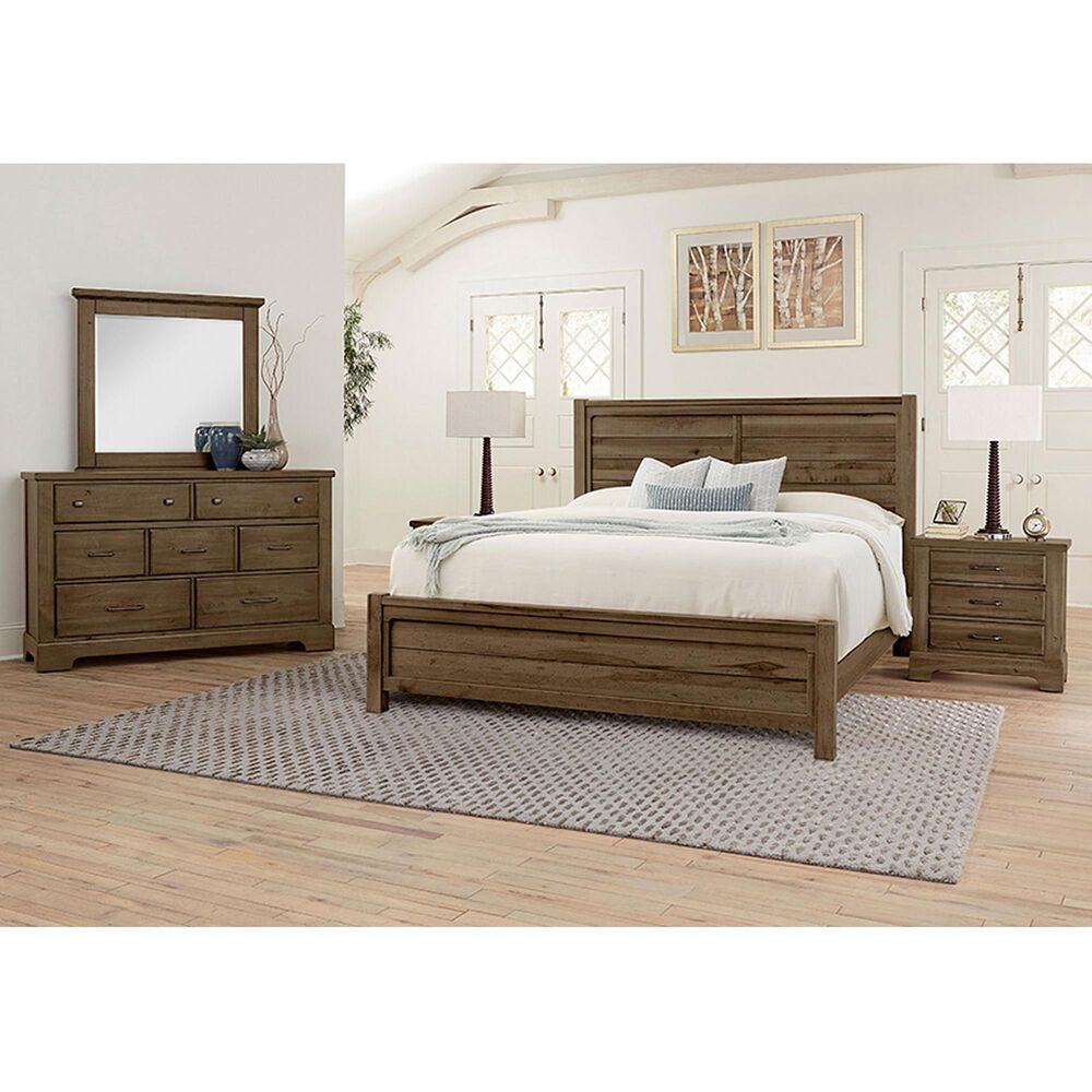 Viceray Collections Cool Rustic 3-Piece King Plank Bedroom Set in Mink, , large