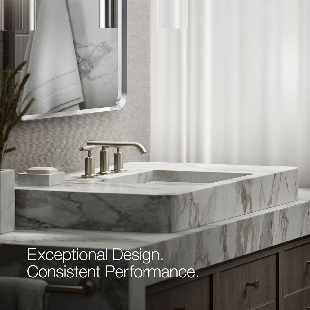 Kohler Purist Widespread Bathroom Sink Faucet in Vibrant Brushed Nickel, , large