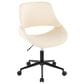 Lumisource Fabrico Office Chair with Cream Cushion in Black, , large