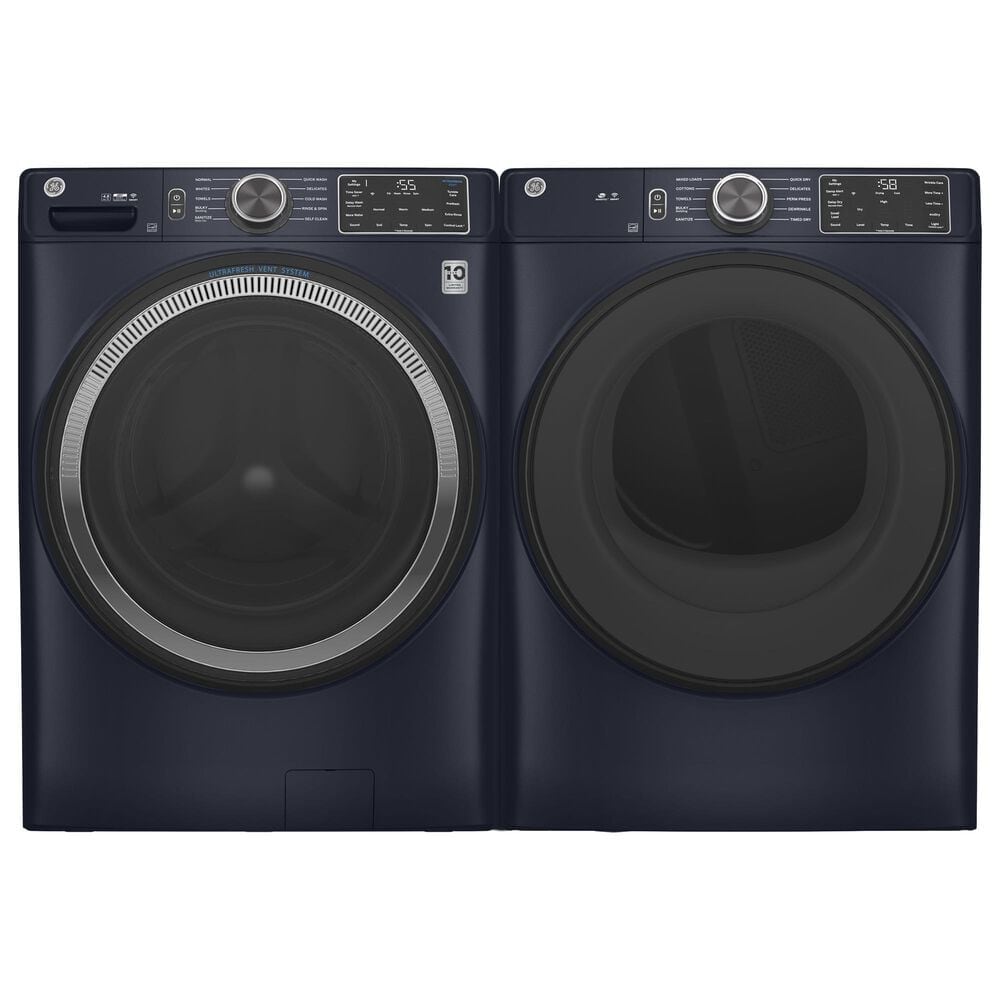 GE Appliances 7.8 Cu. Ft. Smart Front Load Gas Dryer with Sanitize Cycle in Sapphire Blue, , large
