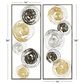 Maple and Jade 36" x 14" Contemporary Metal Wall Decor in Black and Gold (Set of 2), , large
