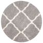 Safavieh Parma Shag PMA521G 6"7" Round Grey and Cream Area Rug, , large