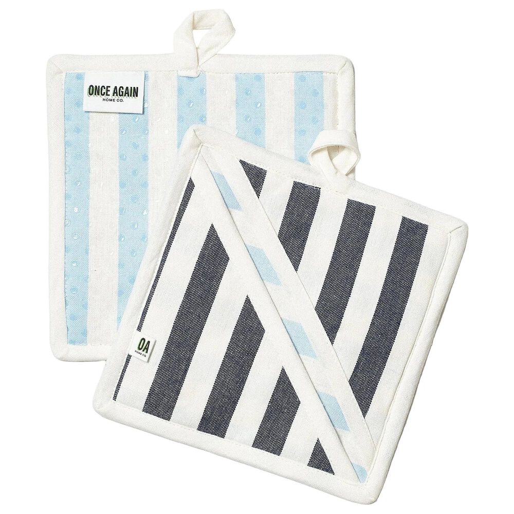 Once Again Home Re:Heat Pot Holder in Navy (Set of 2), , large