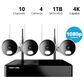 Night Owl 2-Way Audio 10-Channel Smart NVR Security System with 1TB Hard Drive in Black and White, , large
