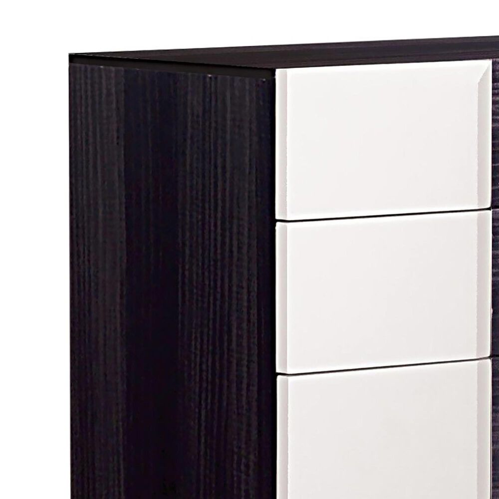 Global Furniture USA Hudson 5-Drawer Chest in White, Black and Grey, , large