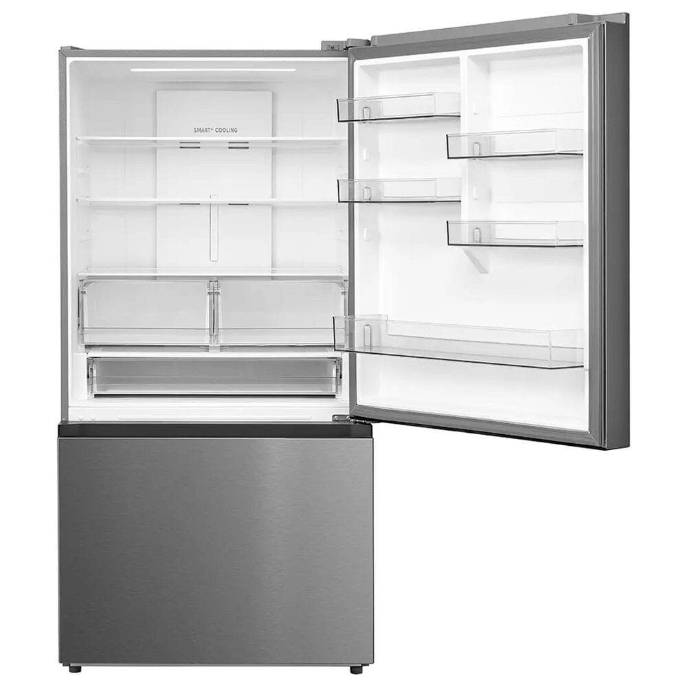 Midea 23 Cu. Ft. Counter-Depth Bottom-Freezer Refrigerator in Stainless Steel, , large