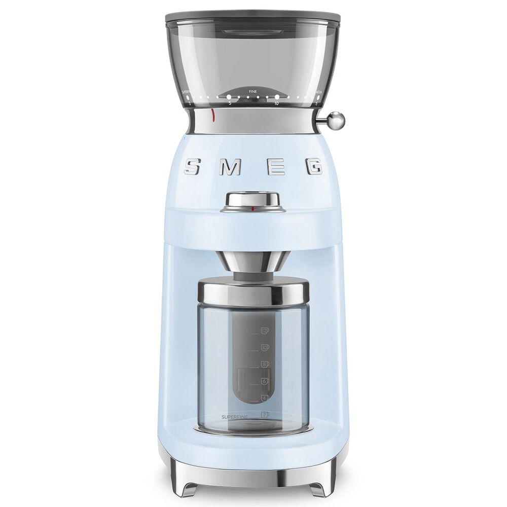 SMEG Conical Burr Coffee Grinder in Pastel Blue, , large
