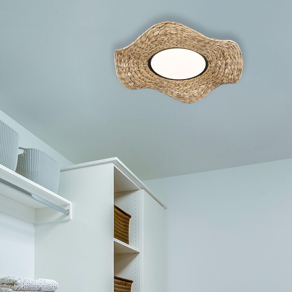 Golden Lighting Macy 21&quot; Flush Mount in Matte Black, , large