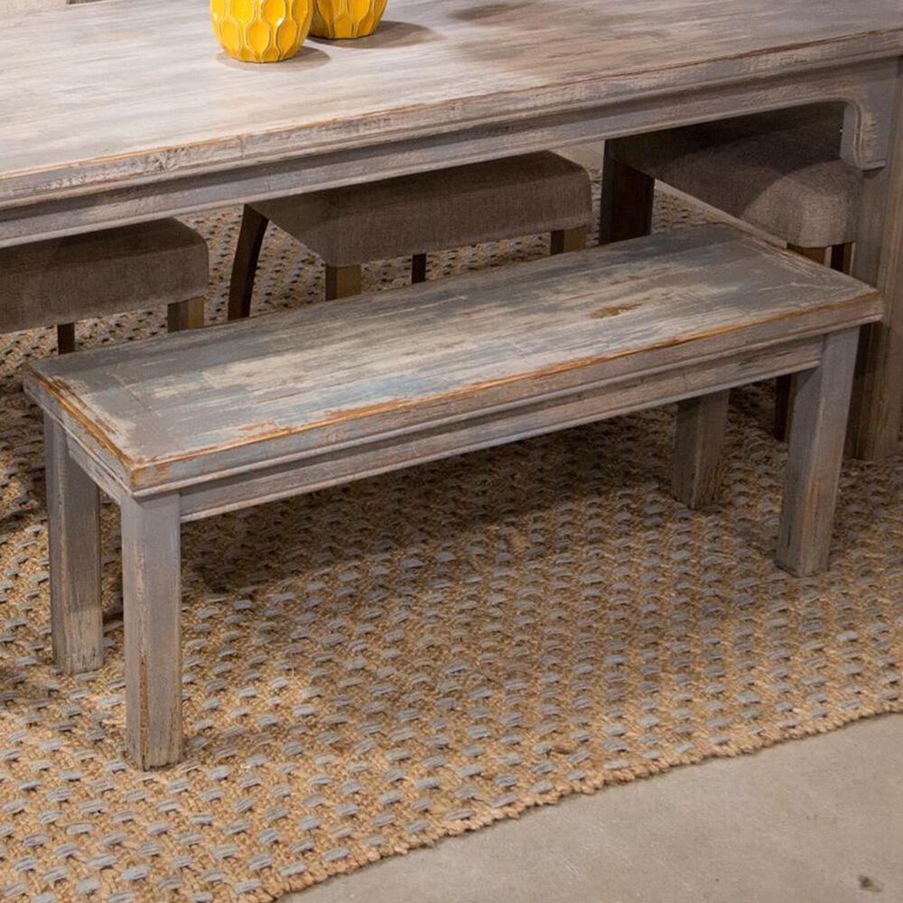 Nest Sienna Backless Bench in Antique Grey Blue, , large