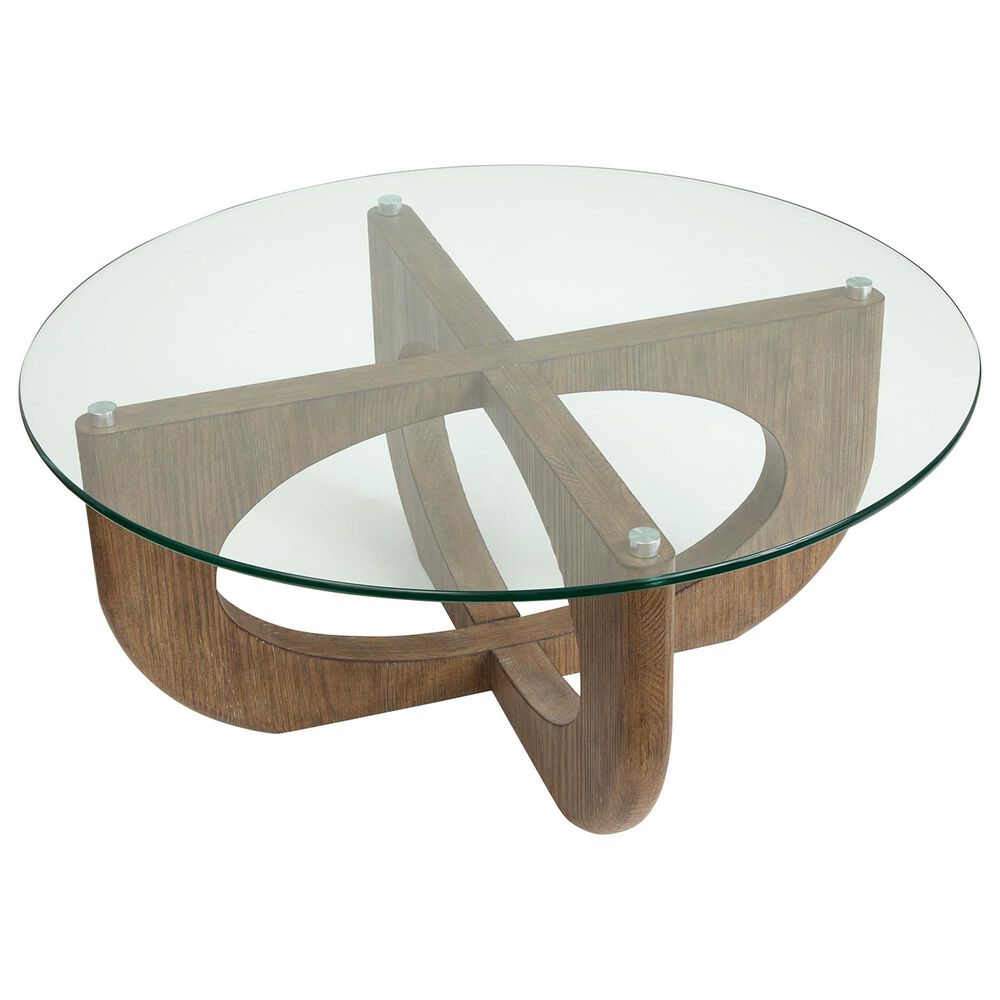 Nicolette Home Lainey Cocktail Table in Almond and Clear, , large
