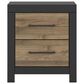 Ashley Vertani 2-Drawer Nightstand in Black and Honey Brown, , large