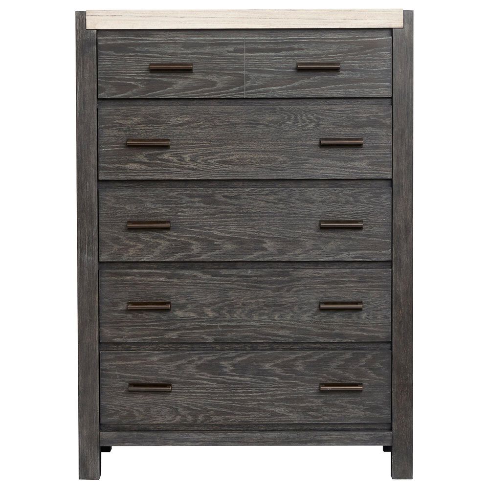 Nicolette Home Plum Creek 5-Piece Queen Upholstered Panel Bedroom Set in Ravenwood Black, , large