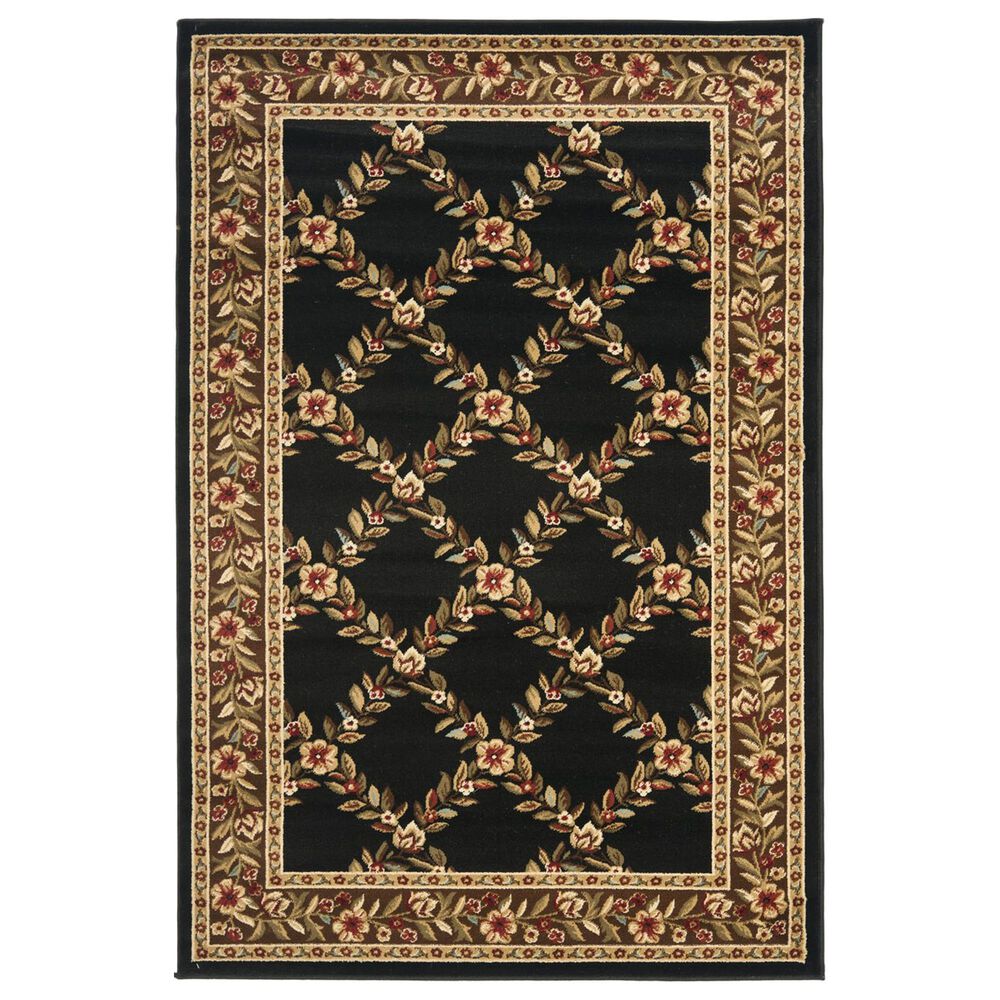 Safavieh Lyndhurst 4" x 6" Black and Brown Area Rug, , large