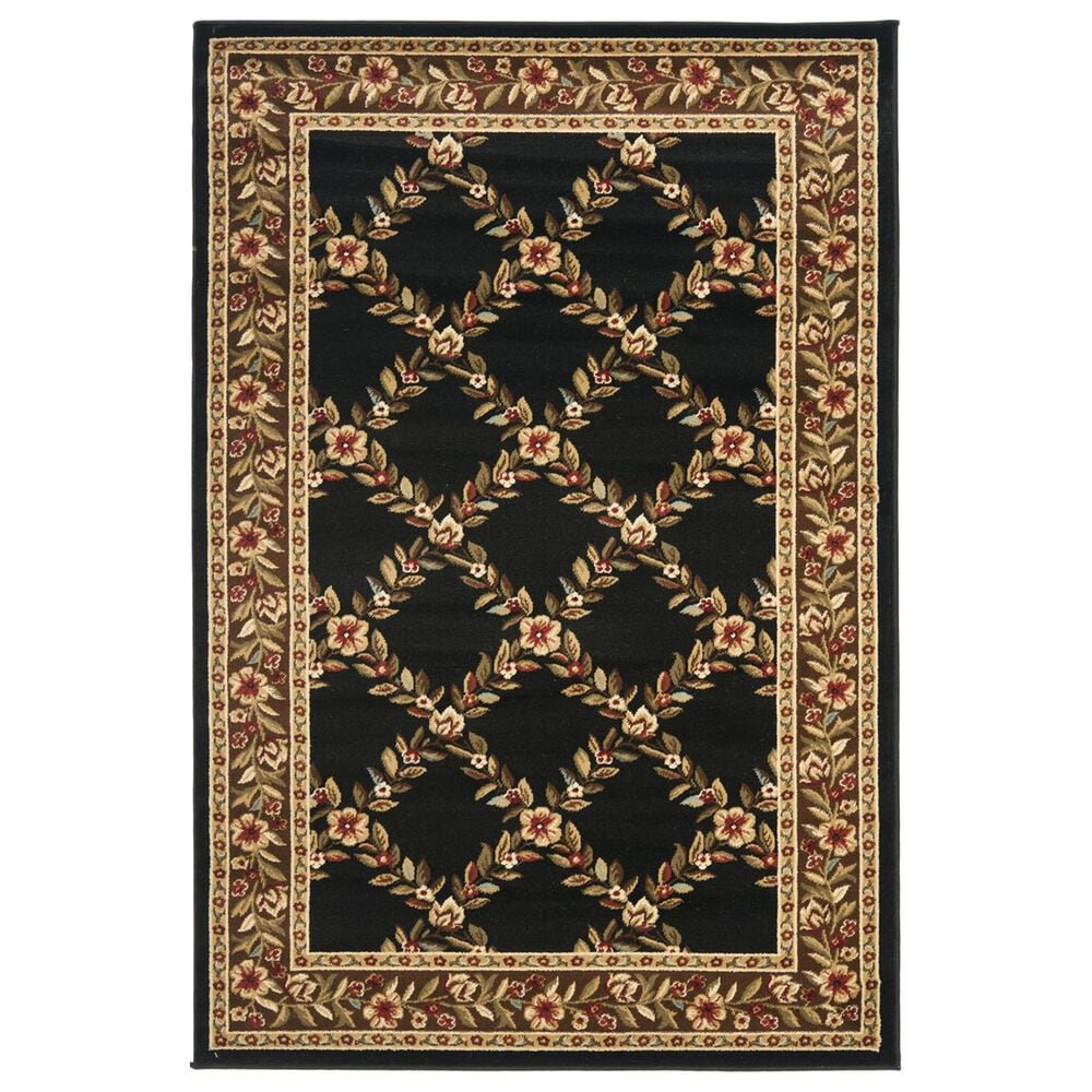 Safavieh Lyndhurst 4" x 6" Black and Brown Area Rug, , large