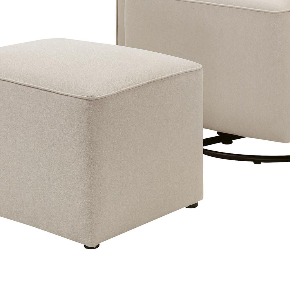 DaVinci Olive AllPurpose Swivel Glider with Bonus Ottoman in Cream NFM