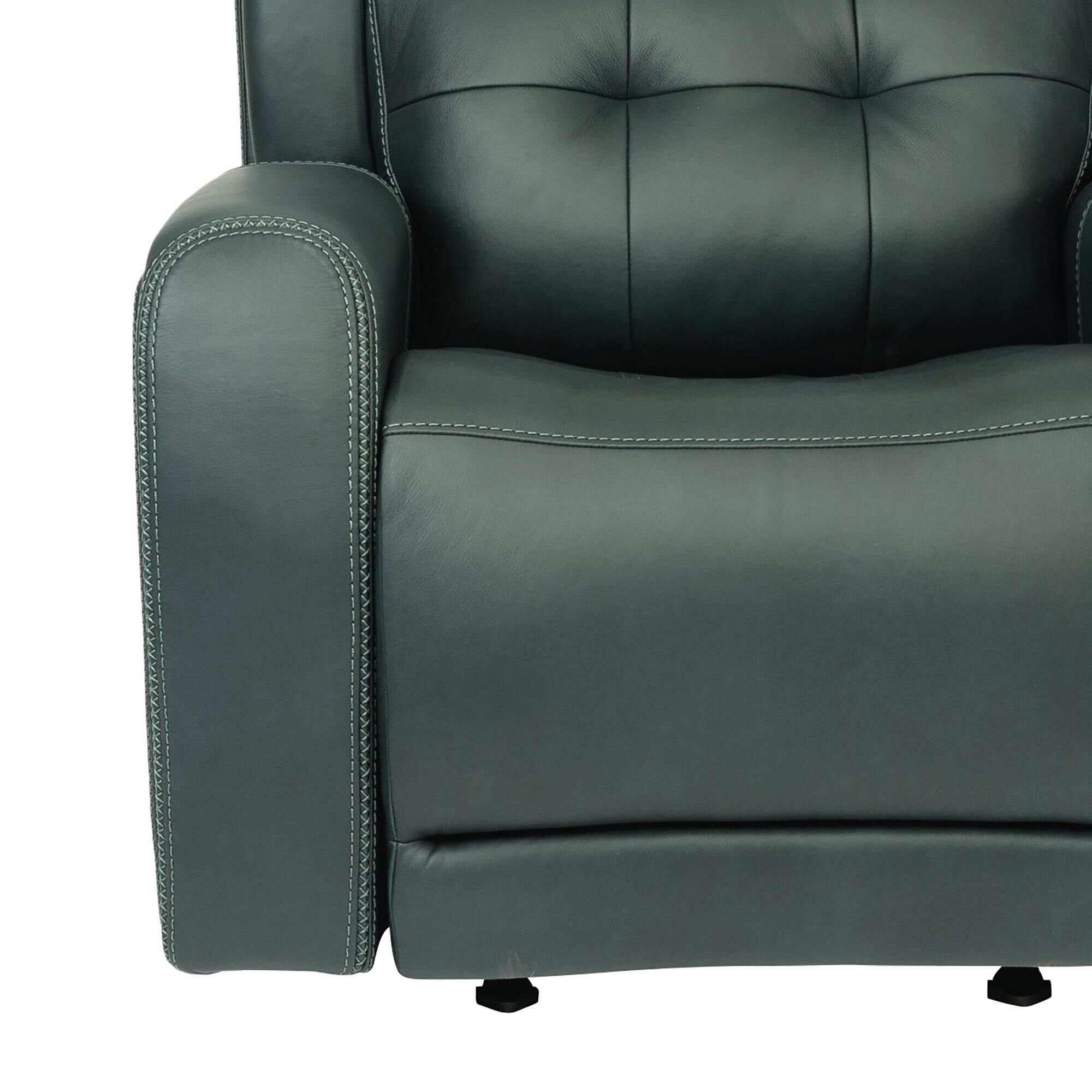 Flexsteel Grant Gliding Recliner with Power Headrest in Navy