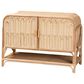 Baxton Studio Gitano 2-Door Rattan Storage Cabinet in Natural, , large