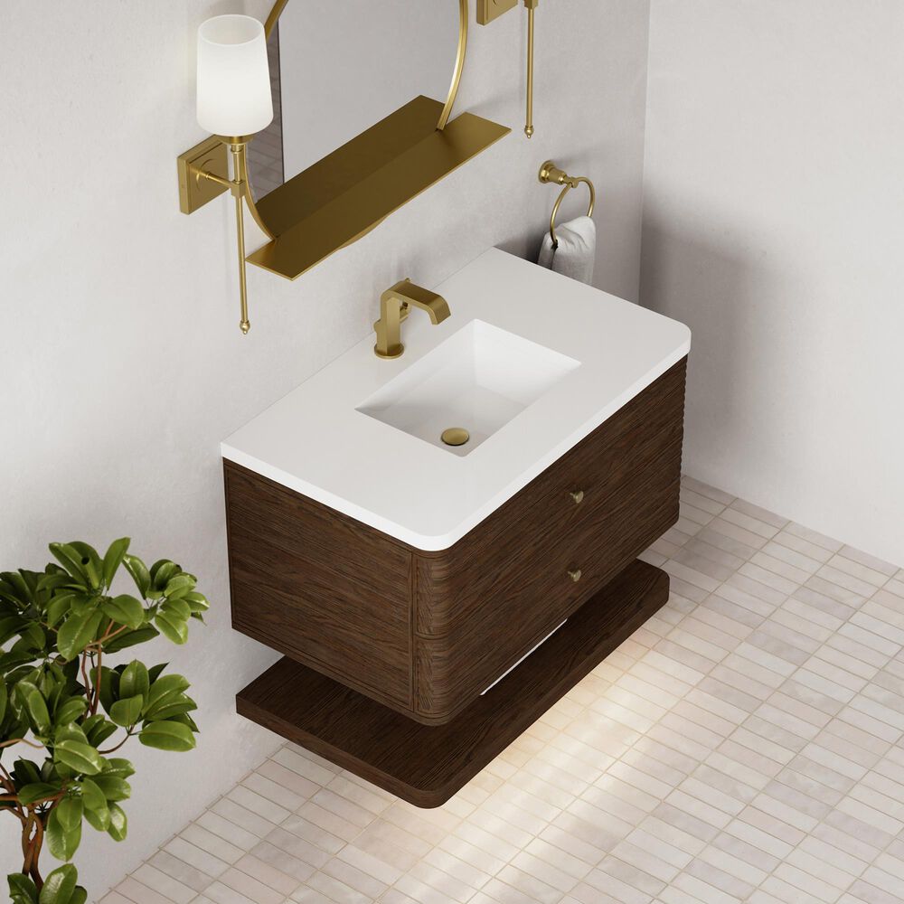 James Martin Allamari 36" Single Bathroom Vanity in Sable with Single Hole 3 cm White Zeus Silestone Top and Rectangular Sink, , large
