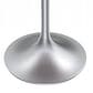 Leisuremod LeisureMod Verve Collection 27 Round Dining Table, Brushed Chrome Base with Cognac Brown MDF Top, , large