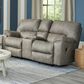 HomeStretch Sapphire Manual Rocking Loveseat with Console in Canyon Fog, , large