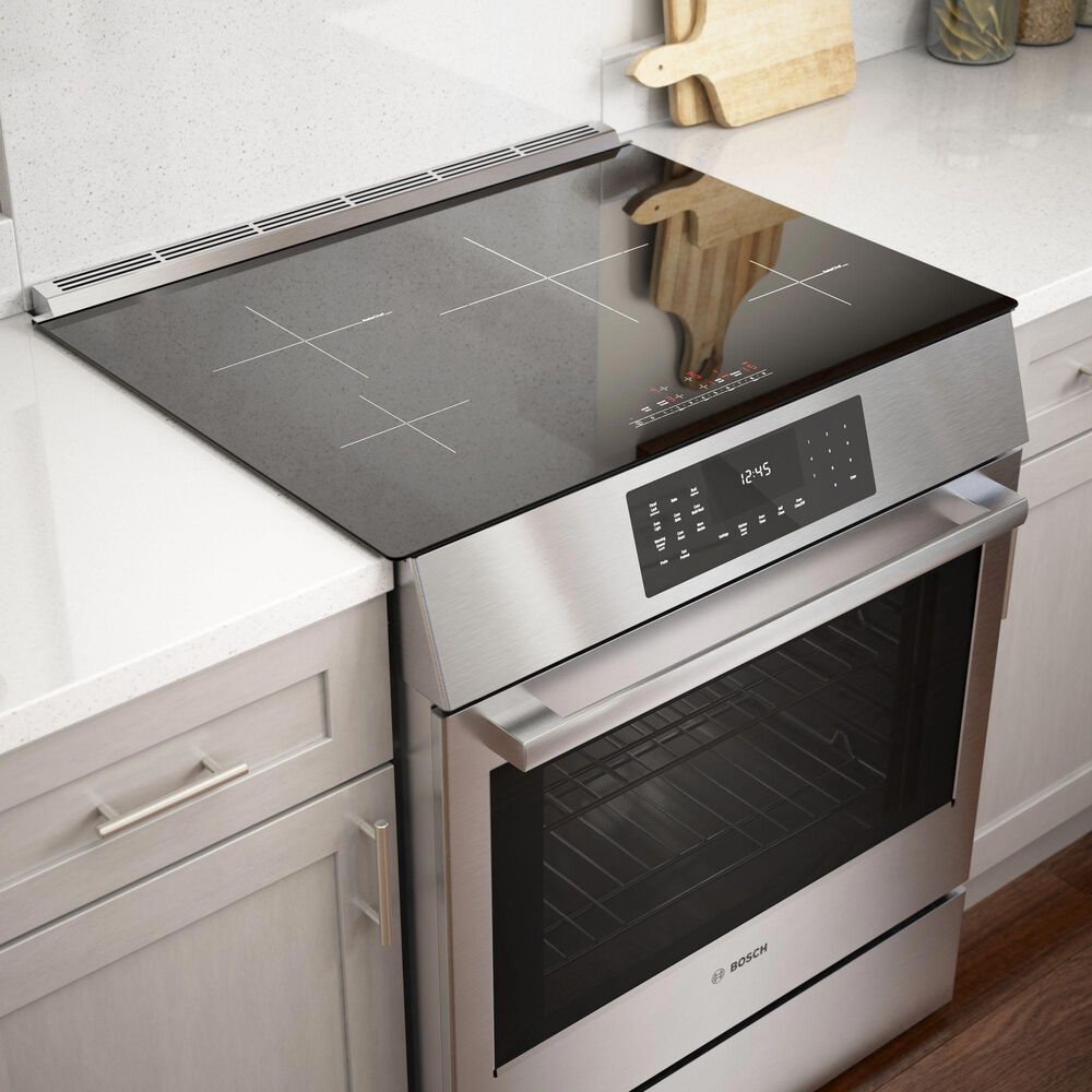 Bosch 800 Series 30&quot; Slide-in Electric Induction Range in Stainless Steel, , large