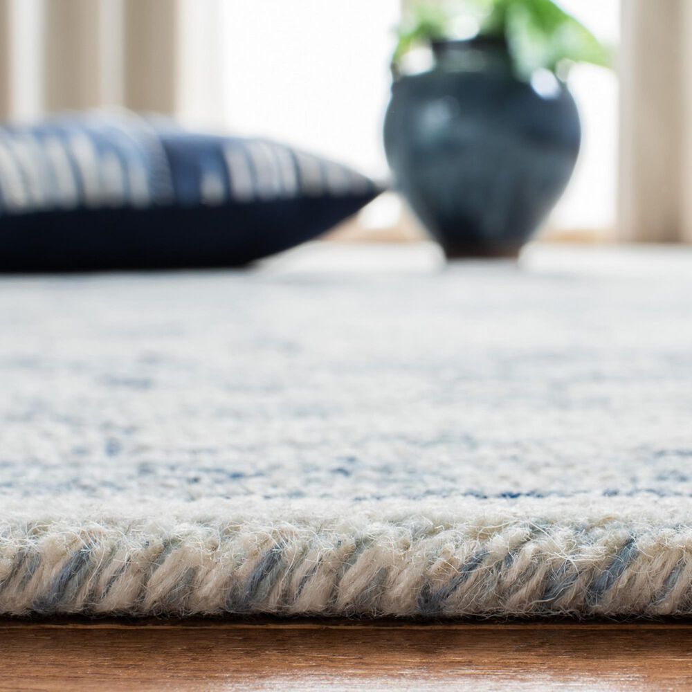 Safavieh Micro-Loop MLP276M 2&#39;3&quot; x 8&#39; Blue and Ivory Runner, , large