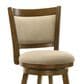 Armen Living Aiden Swivel Bar Height Stool with Light Scone Upholstery in Sepia Brown, , large
