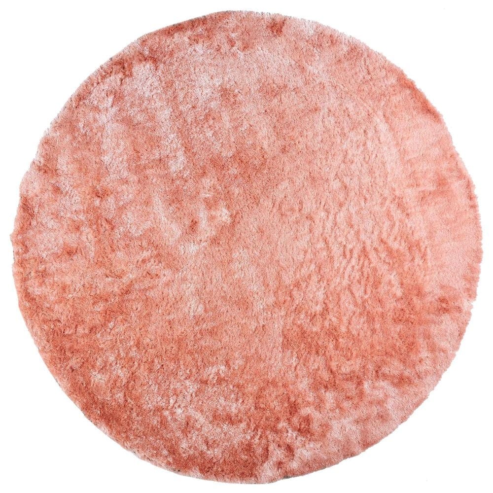 Feizy Indochine 10" Round Blush Area Rug, , large