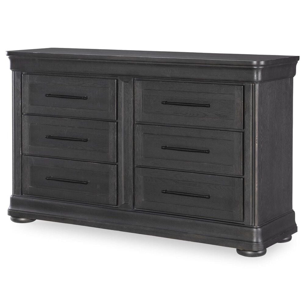 Legacy Classic Vintage Market 6-Drawer Dresser in Kettle Black with AC Outlets and USB Ports, , large