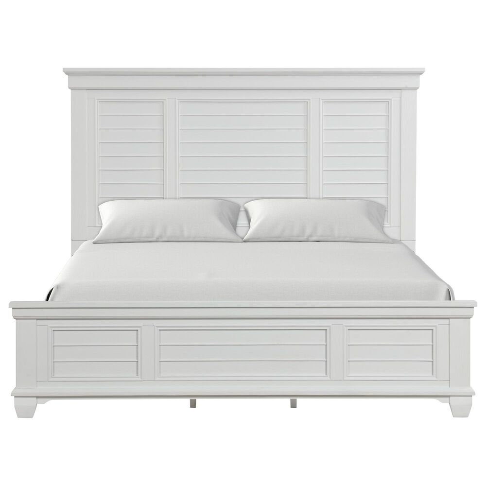 New Heritage Jamestown King Bed in White Brushed, , large
