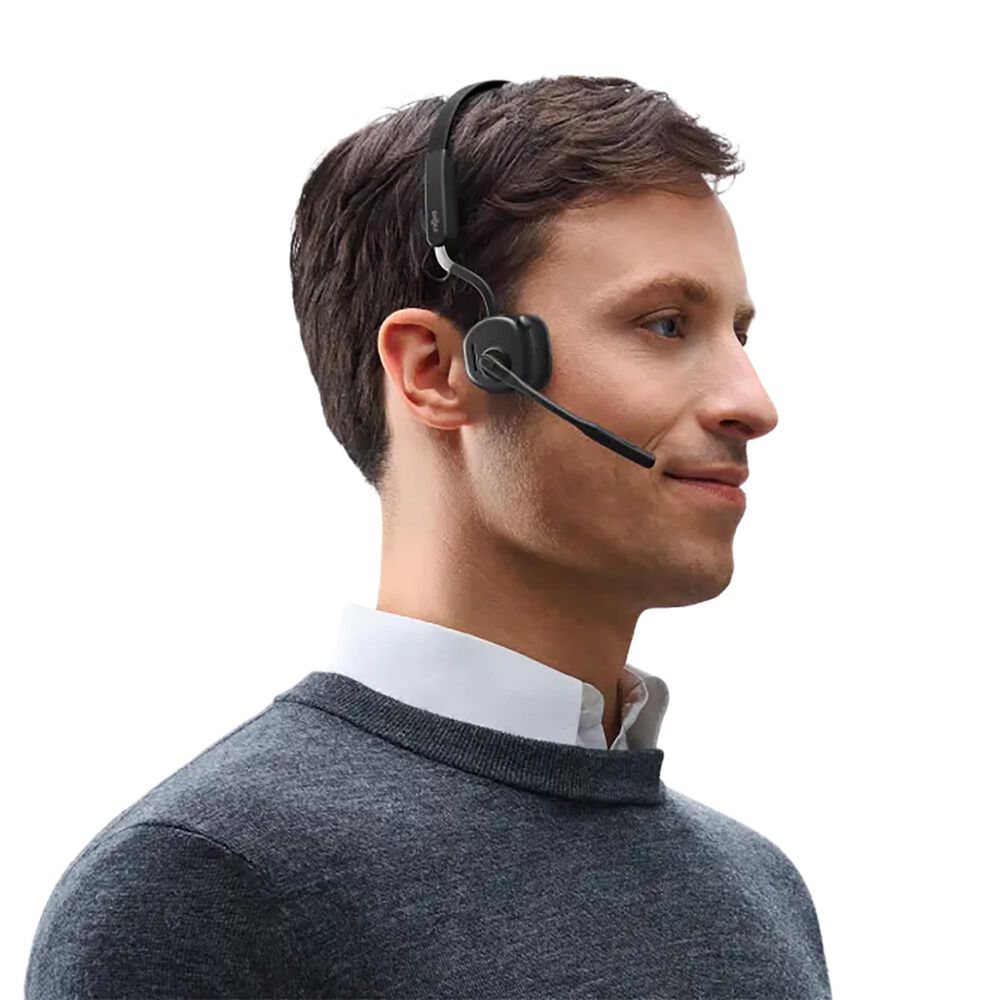 Shokz OpenMeet Bone Conduction Stereo Bluetooth Headset in Black, , large