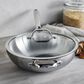 Green Pan Valencia Pro 12" Uncoated Wok with Lid and Helper Handle in Stainless Steel, , large