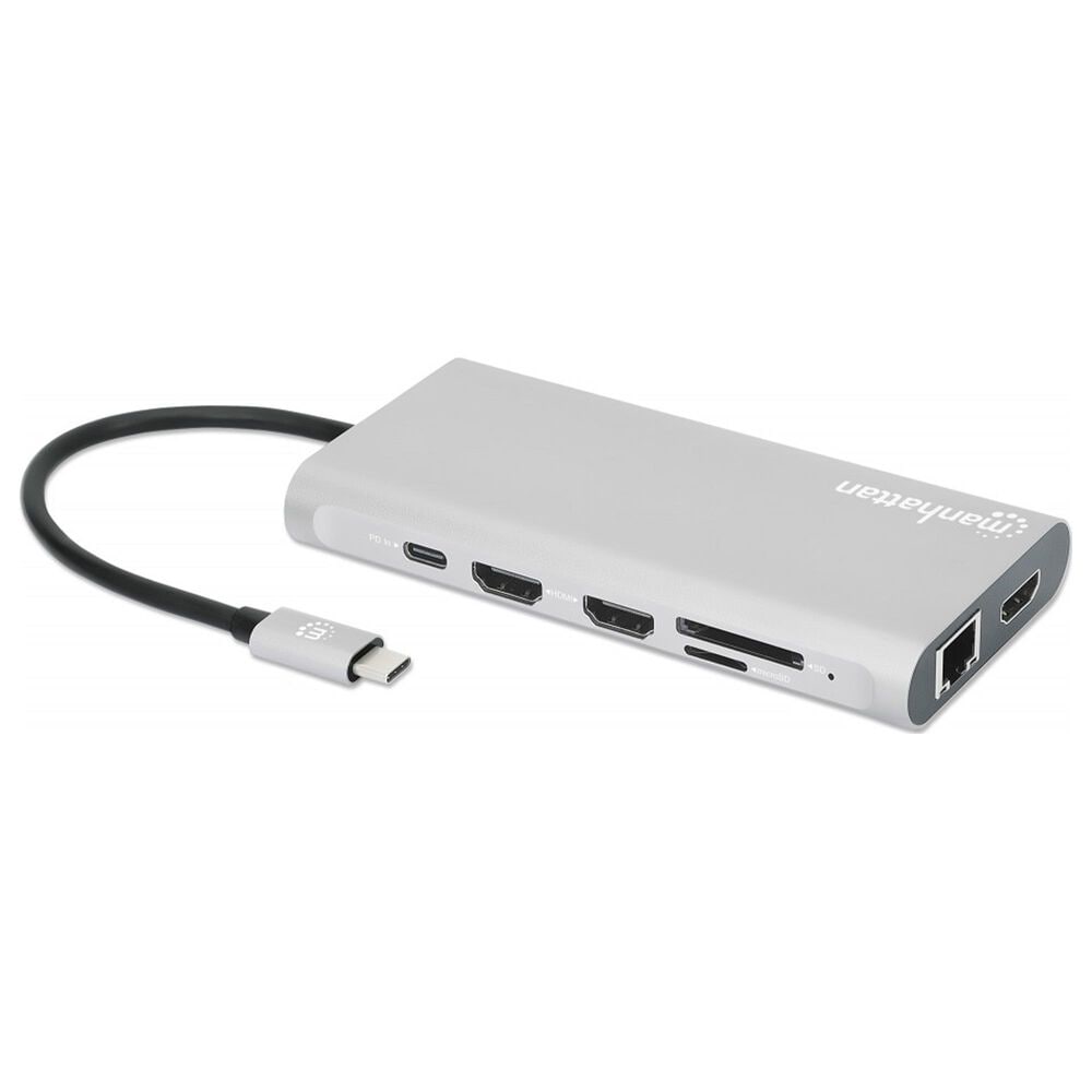 Manhattan 12-1 Triple HDMI  USB-C Docking Station, , large