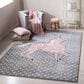 Safavieh Carousel 8" x 10" Grey, Ivory and Pink Kids Area Rug, , large
