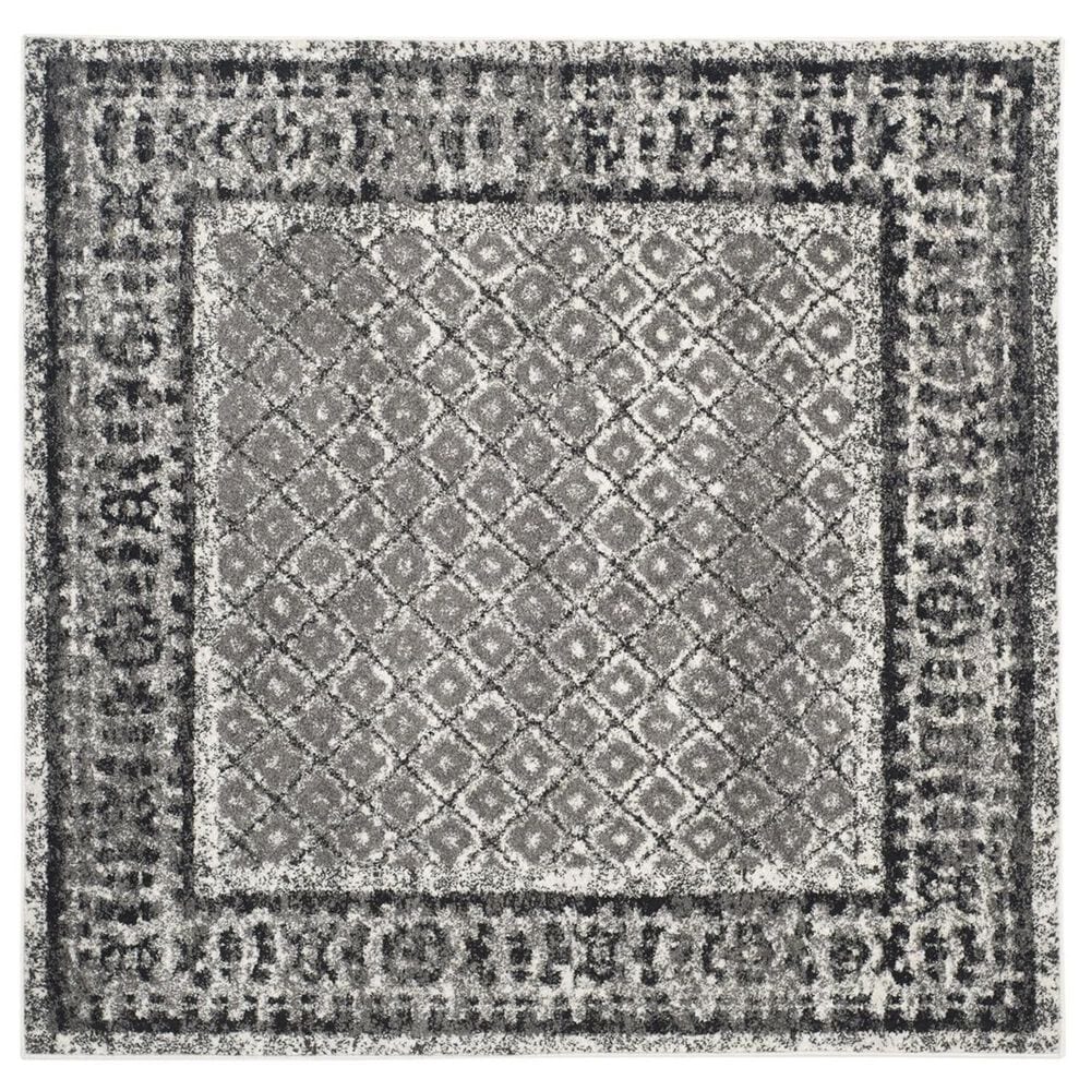 Safavieh Adirondack ADR110B-4SQ 4" x 4"  Ivory/Silver Square Rug, , large