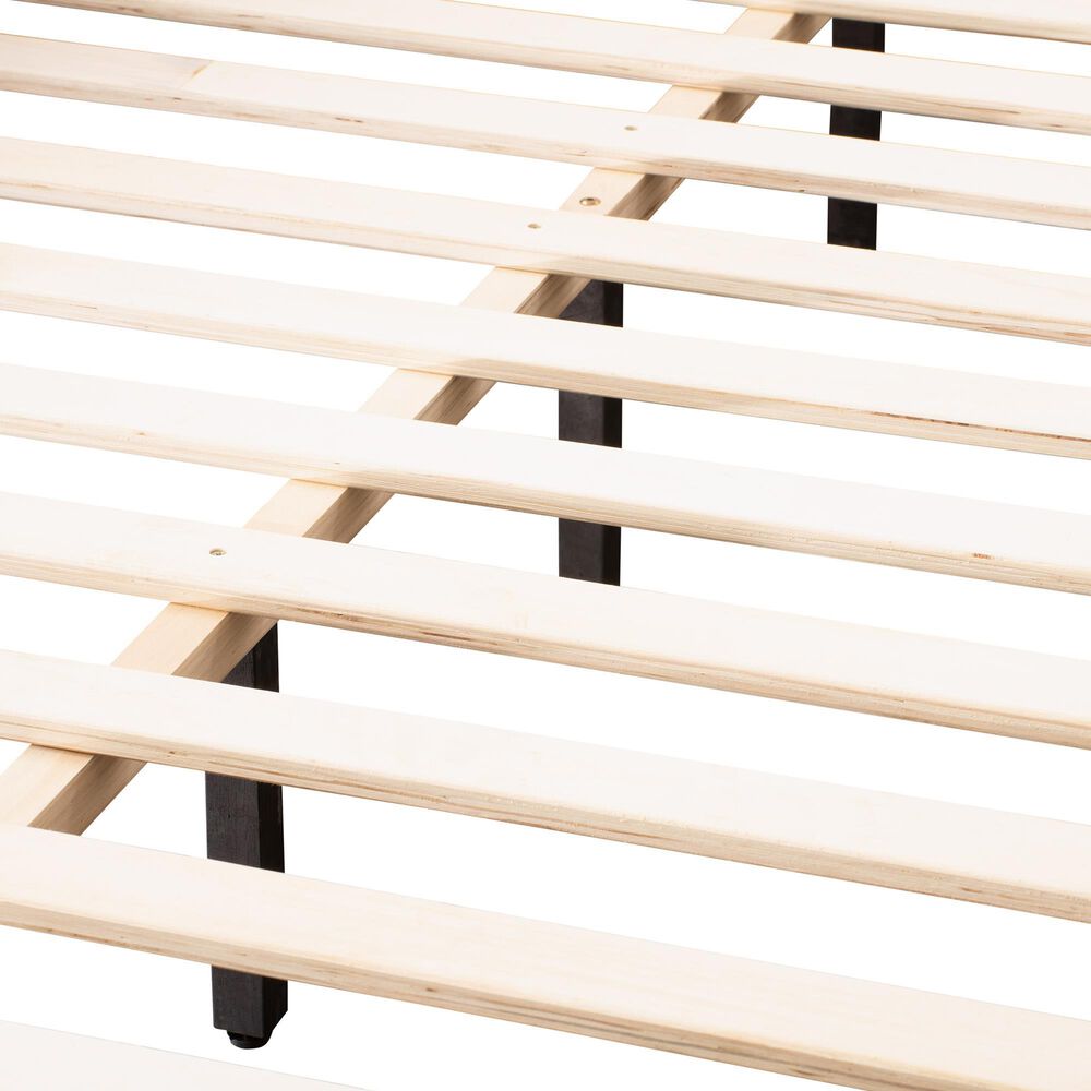 CorLiving Full Upholstered Platform Bed in Cream, , large