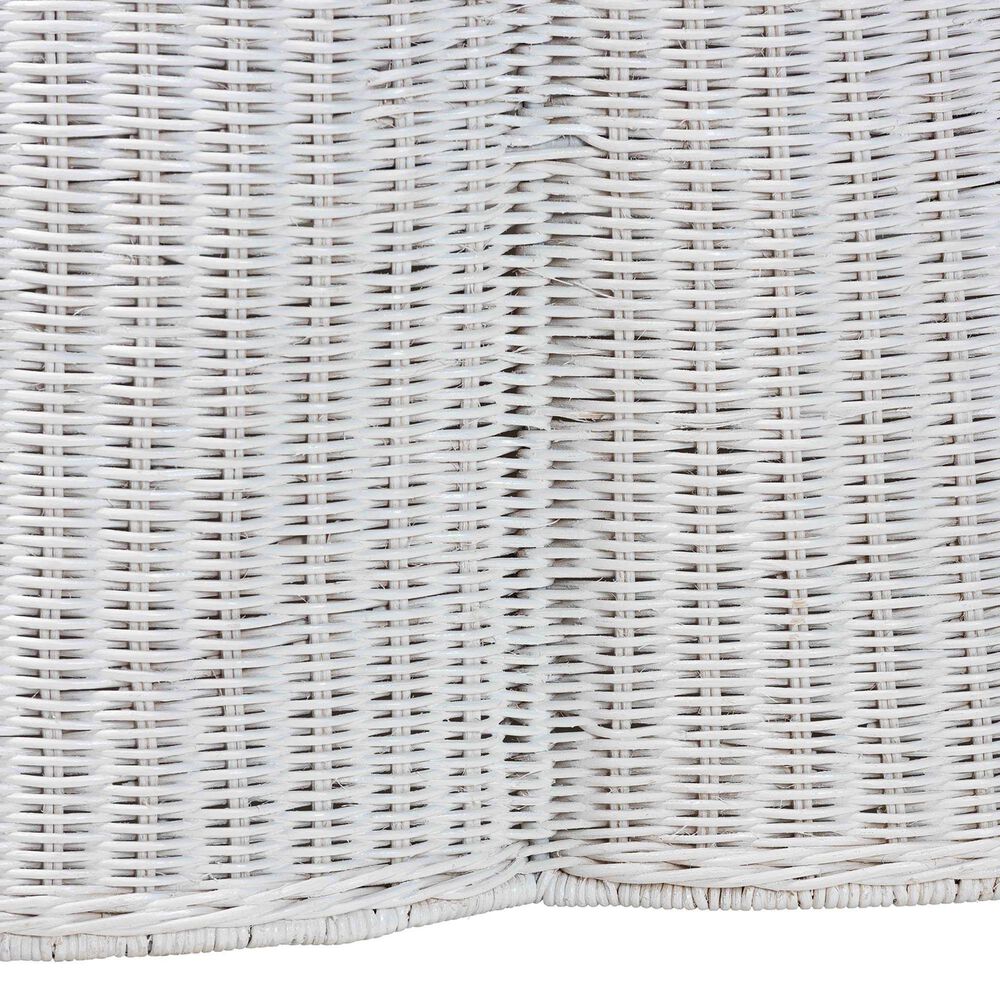 Baxton Studio Palm Patio Coffee Table in Chalk White, , large