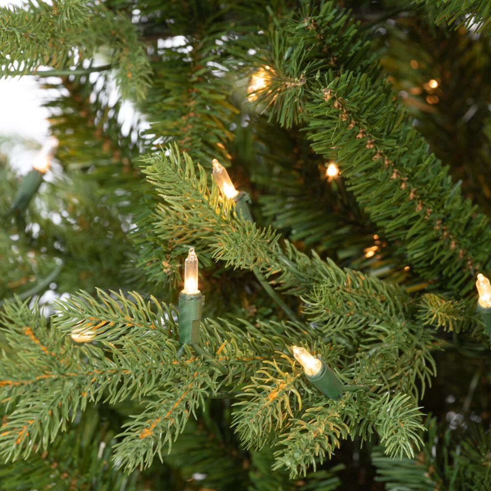 The Gerson Company 4&#39; Potted Pre-Lit Artificial Blue Spruce with White Lights in Green, , large