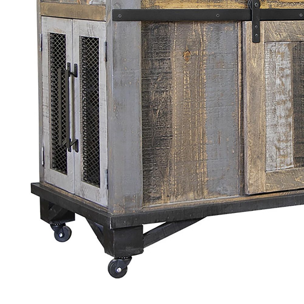 Fallridge Loft Kitchen Island in Gray and Brown, , large